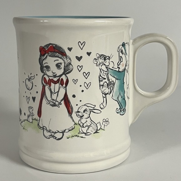 Disney Other - Disney Animator Princess Sketch Mug, Snow White Jasmine Rapunzal TinkerBell